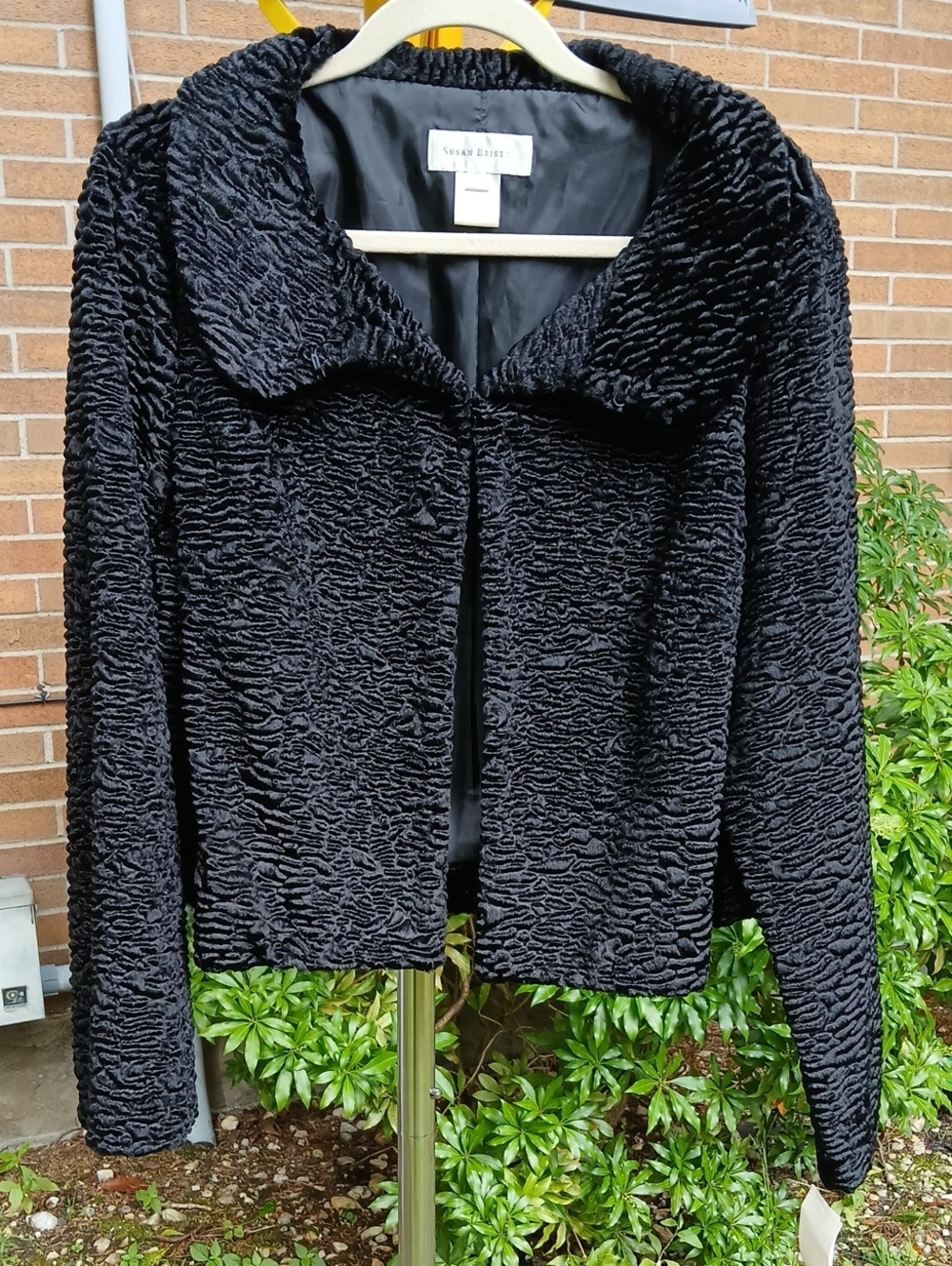 Susan Bristol Black Textured Jacket NWT